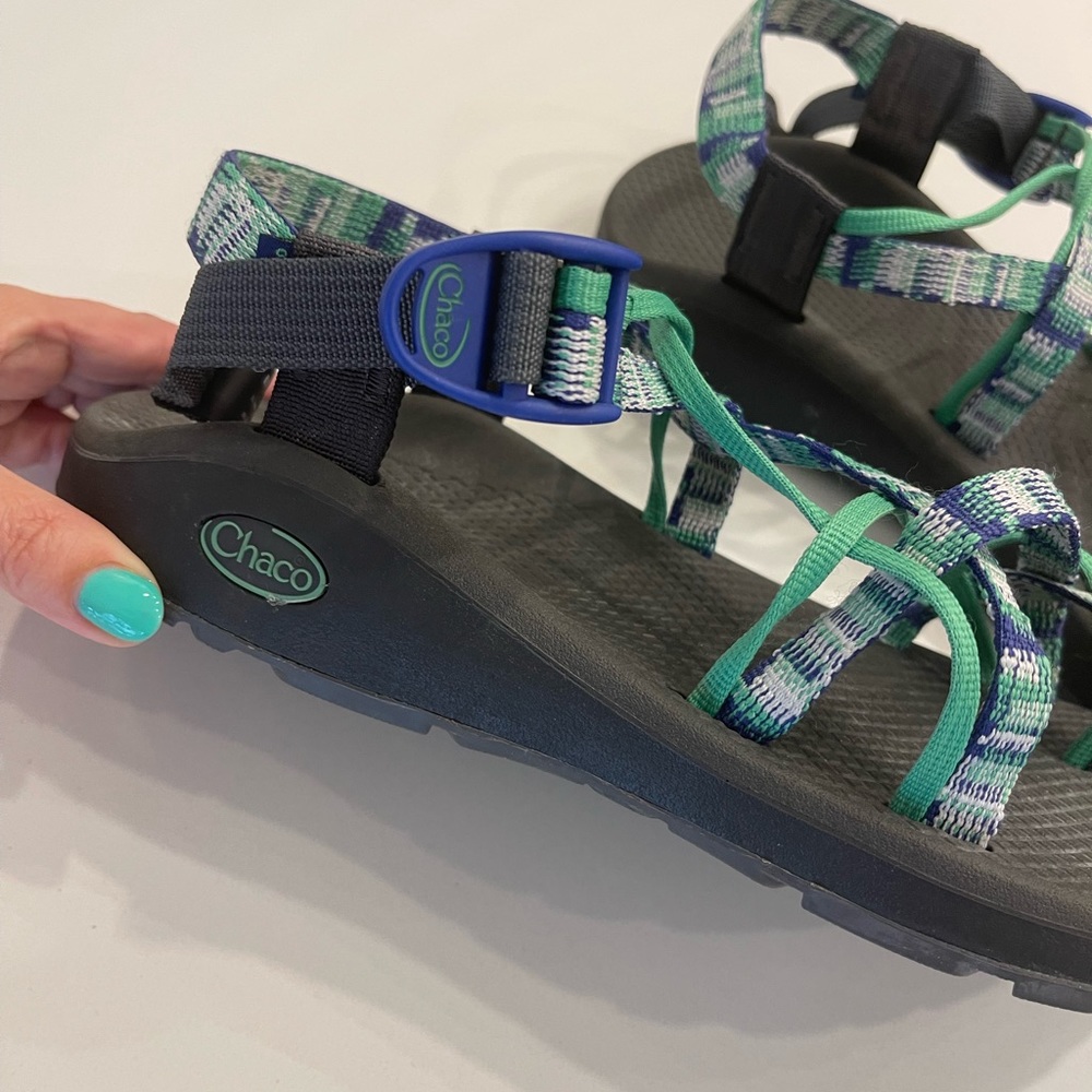 Woman’s Chaco Hiking Sandals green and blue size 11 - Picture 5 of 10